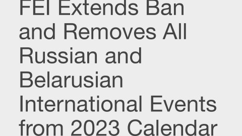 Нас почули! 💔 FEI продовжила заборону та вилучила всі російські та білоруські міжнародні змагання з календаря на 2023 рік ✅